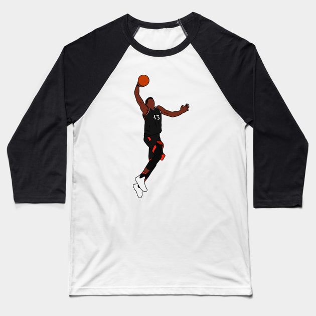 Pascal Siakam Dunk Baseball T-Shirt by rattraptees